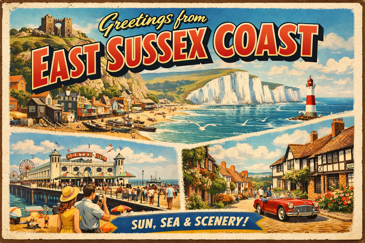 East Sussex Postcard