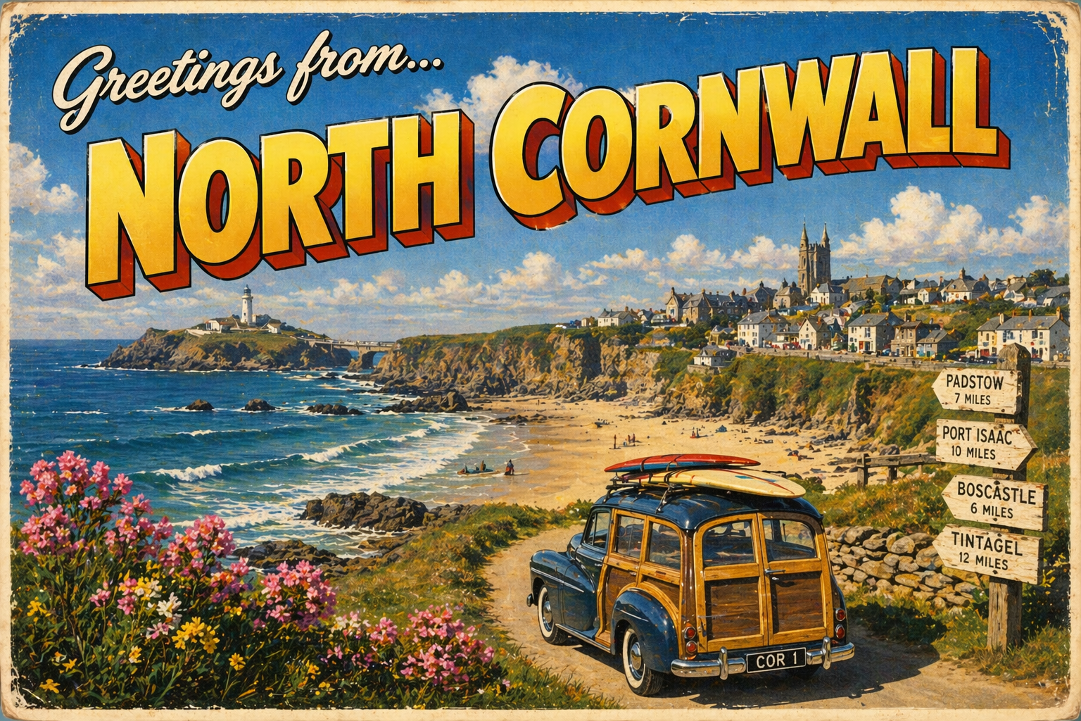 North Cornwall Postcard