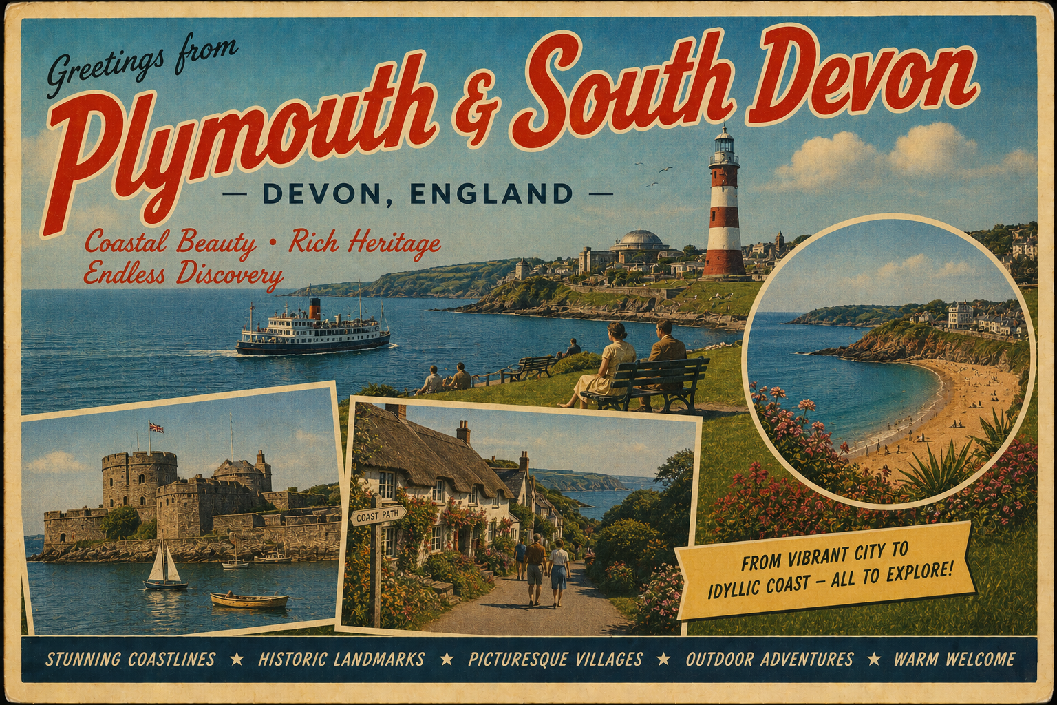 Plymouth South Devon Postcard