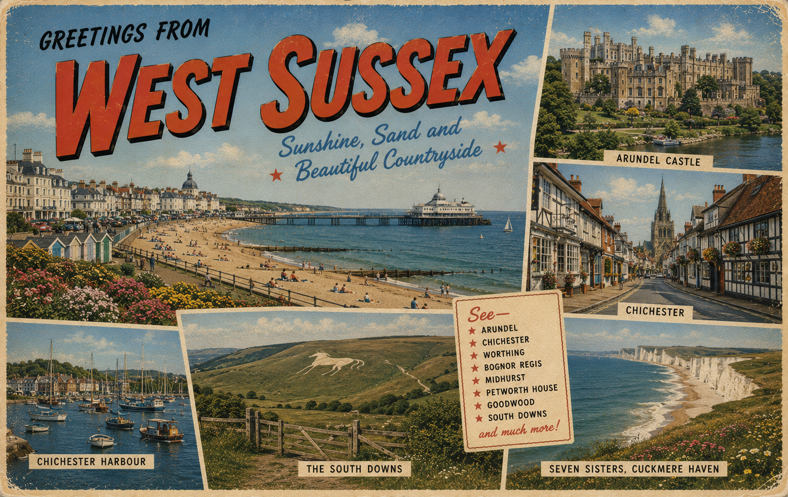 West Sussex Postcard
